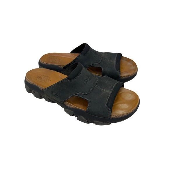 Keen Daytona II Black Waterproof Leather Slide Sandals Shoe 1027282 Mens size 11 - Picture 1 of 9